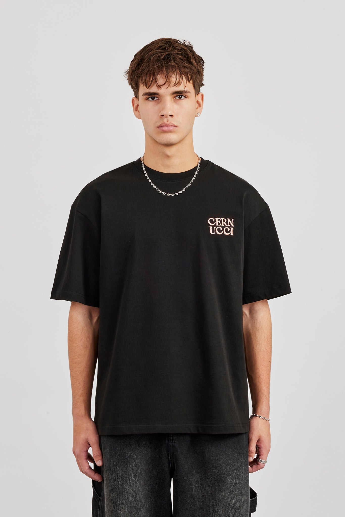 Cernucci Car Oversized T-Shirt - Black